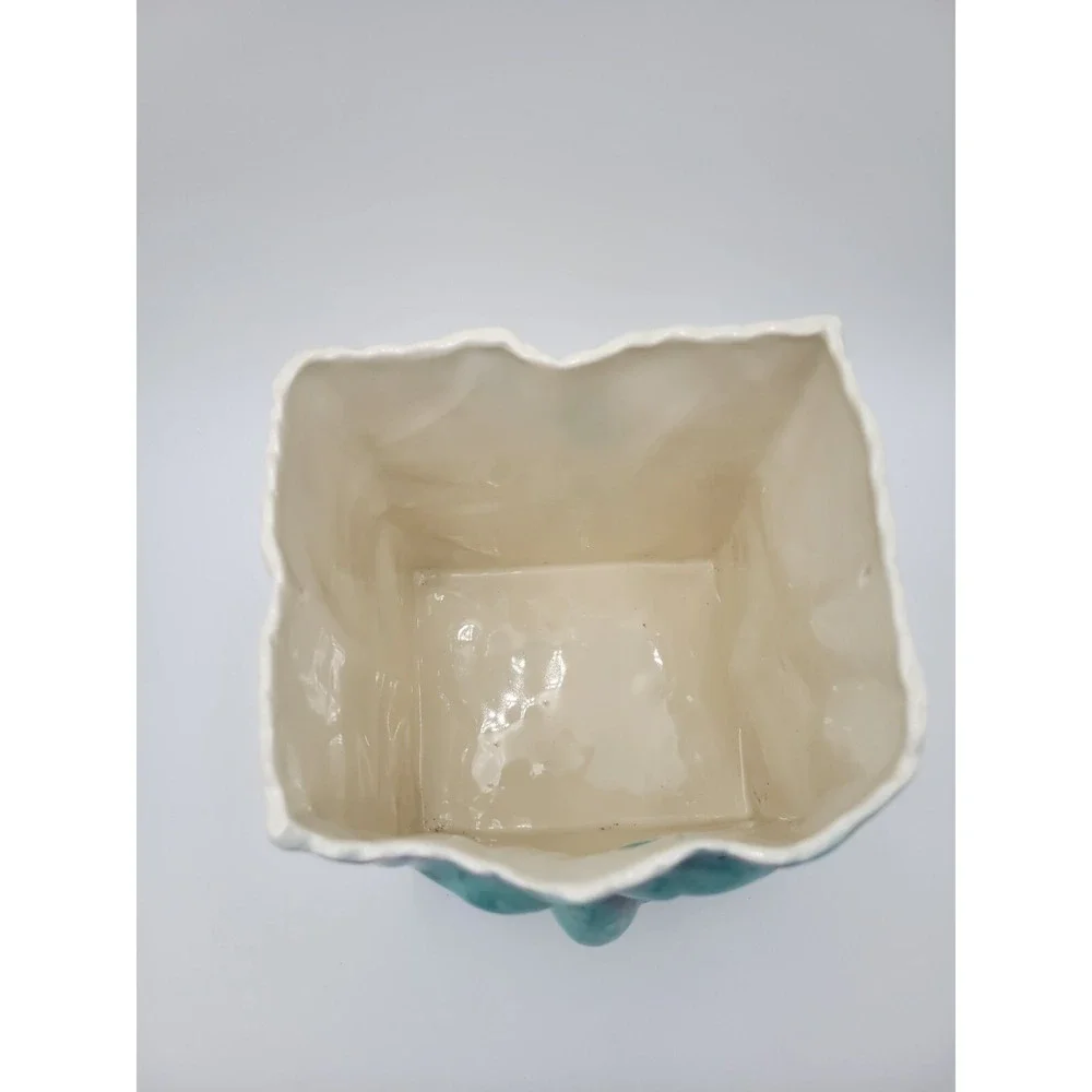 Vintage‎ Halloween Frankenstein Monster Face Ceramic Luminary Bag Candle Holder